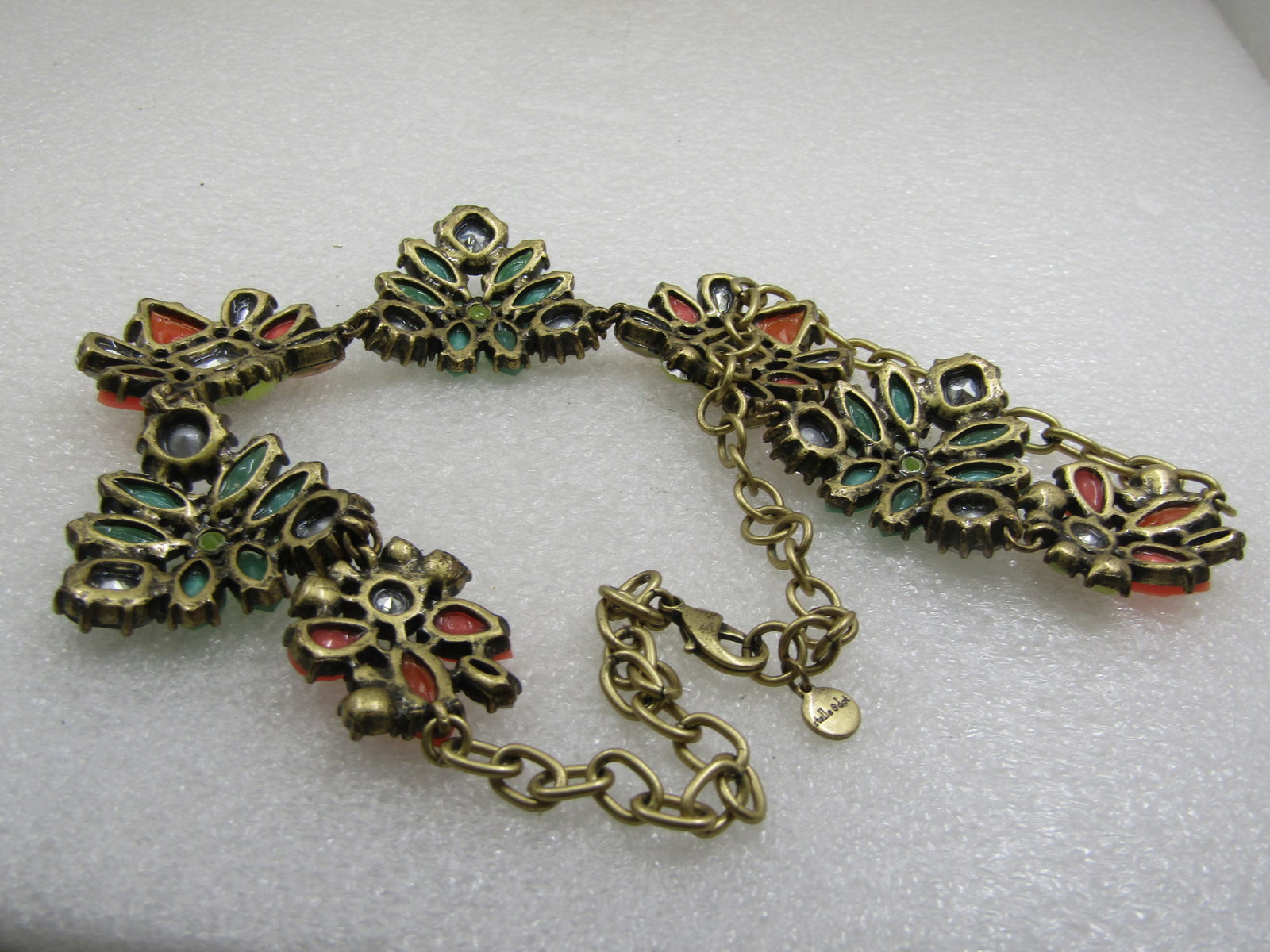 Vintage Rhinestone Multi-Color Drop Necklace, Stella & Dot, 21" - 4