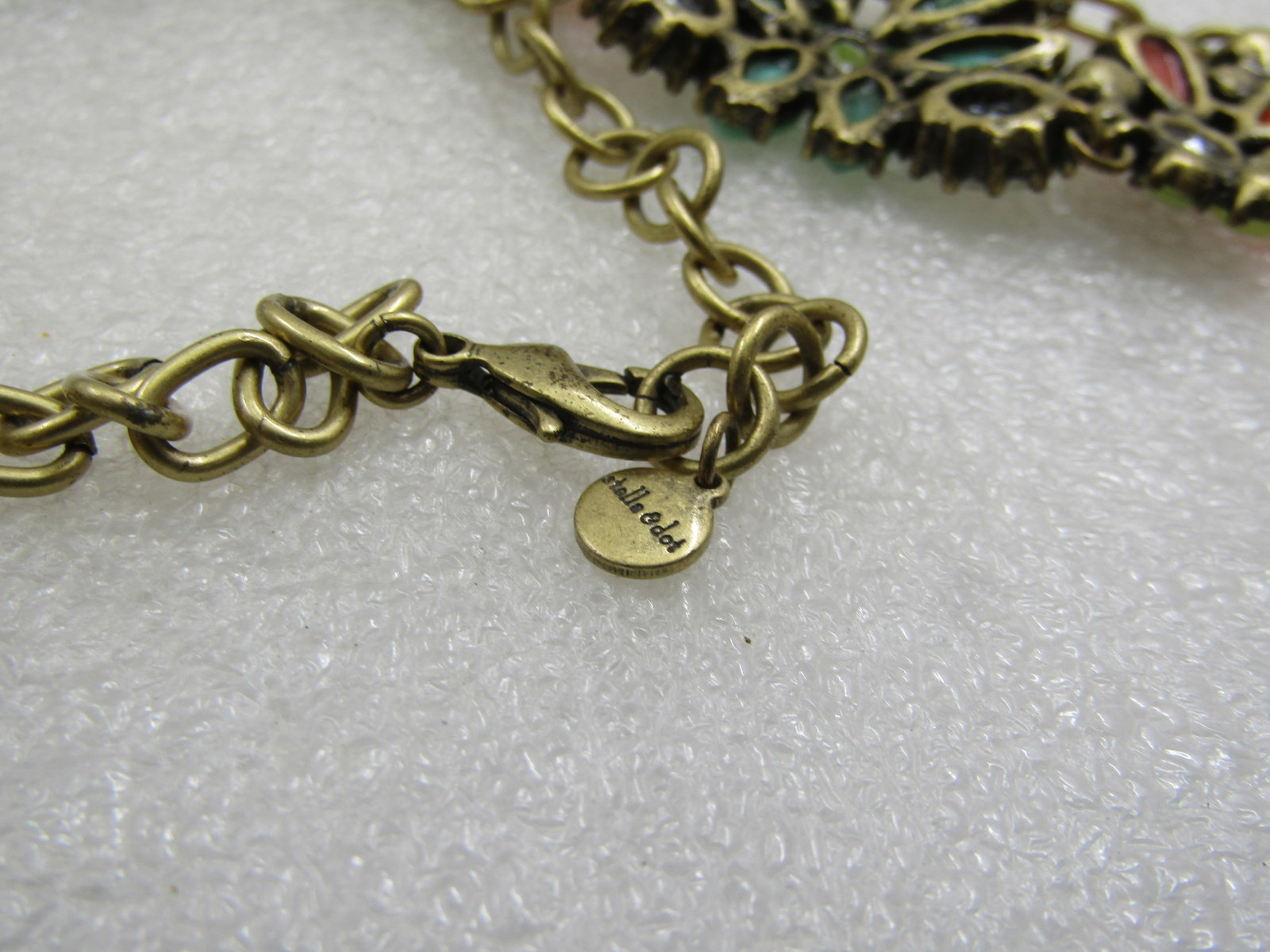 Vintage Rhinestone Multi-Color Drop Necklace, Stella & Dot, 21" - 5
