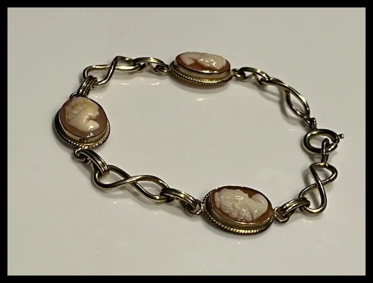 Vintage 12k GF Cameo Bracelet - 3