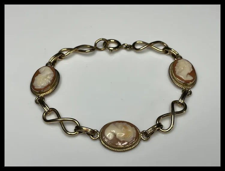 Vintage 12k GF Cameo Bracelet - 4