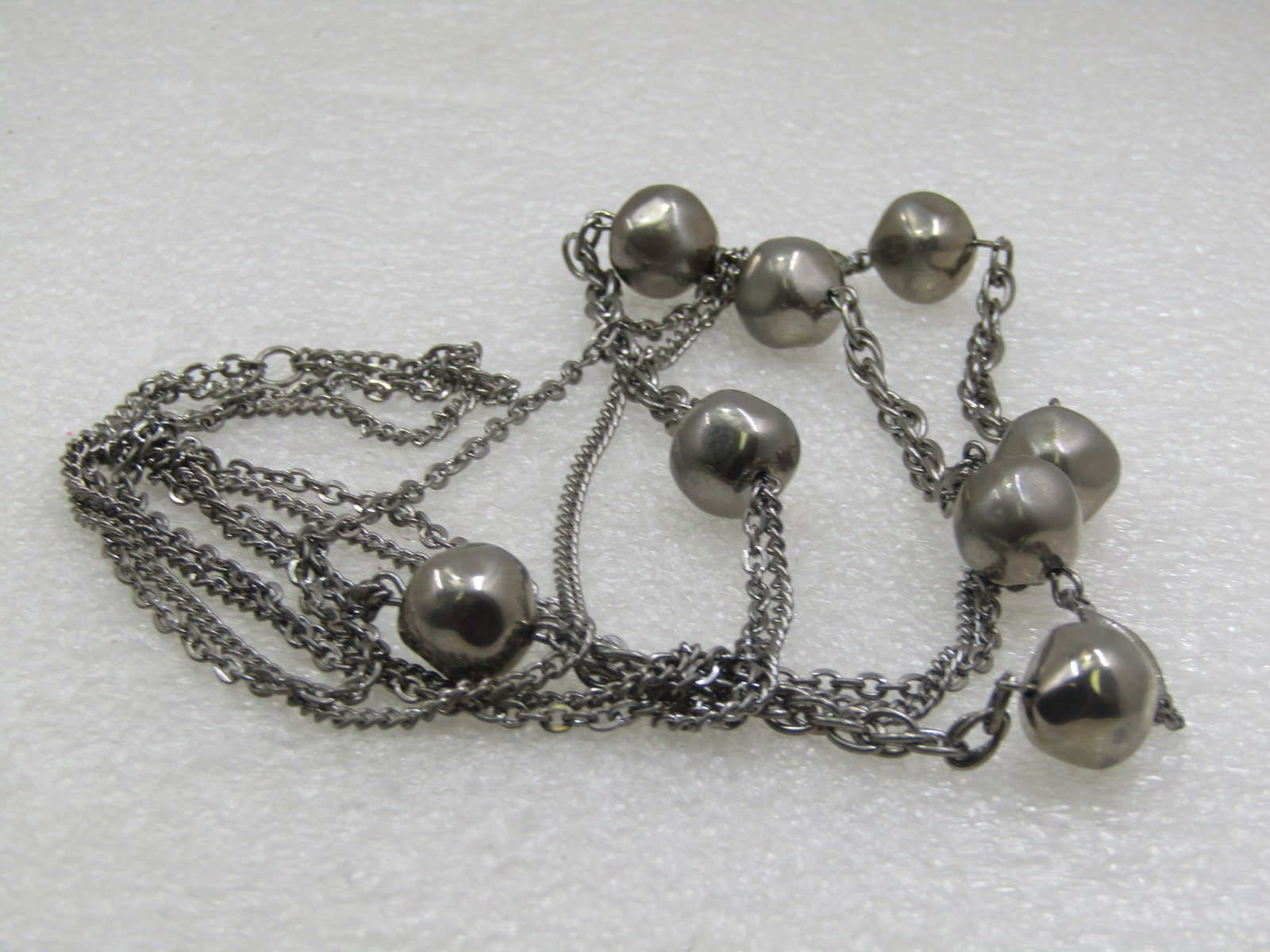 Vintage Double Strand Chunky Beaded Necklace, 34", 1960's-1970's - 4