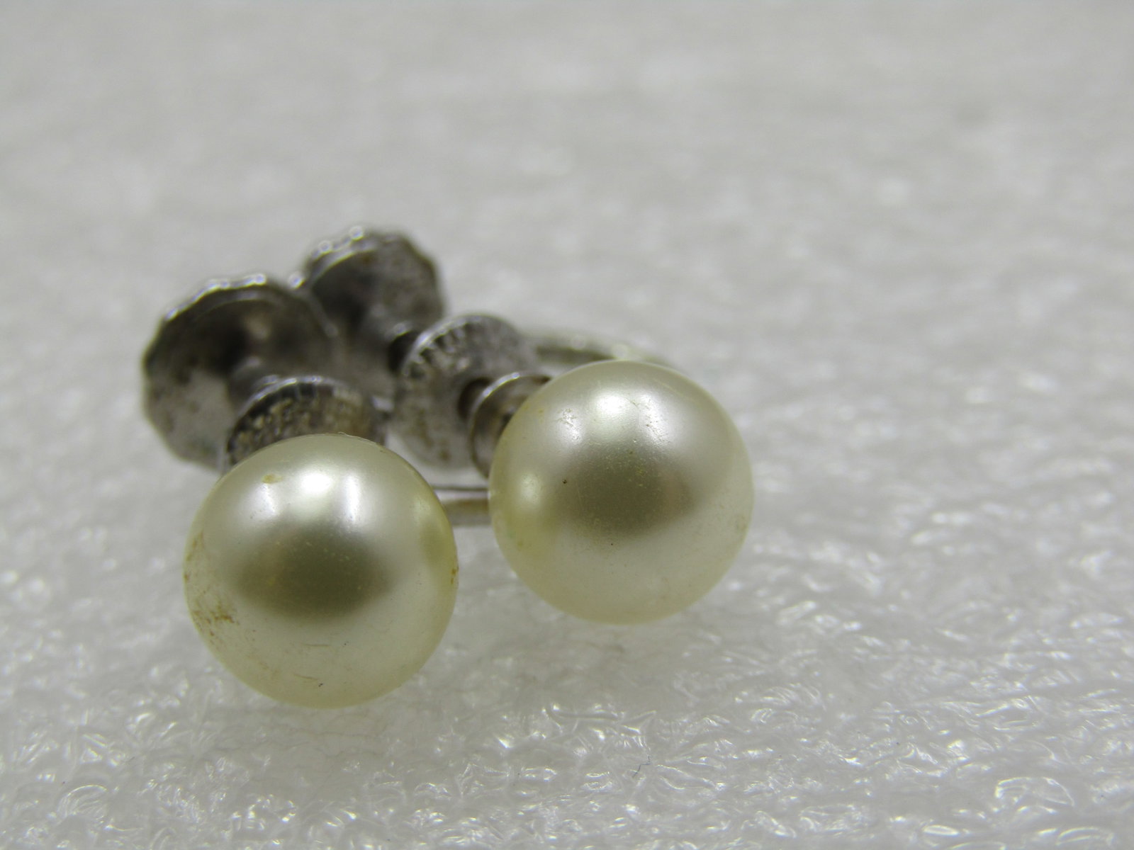 Vintage Marvella Sterling Faux Pearl Earrings, Screwback Mid-Century - 5