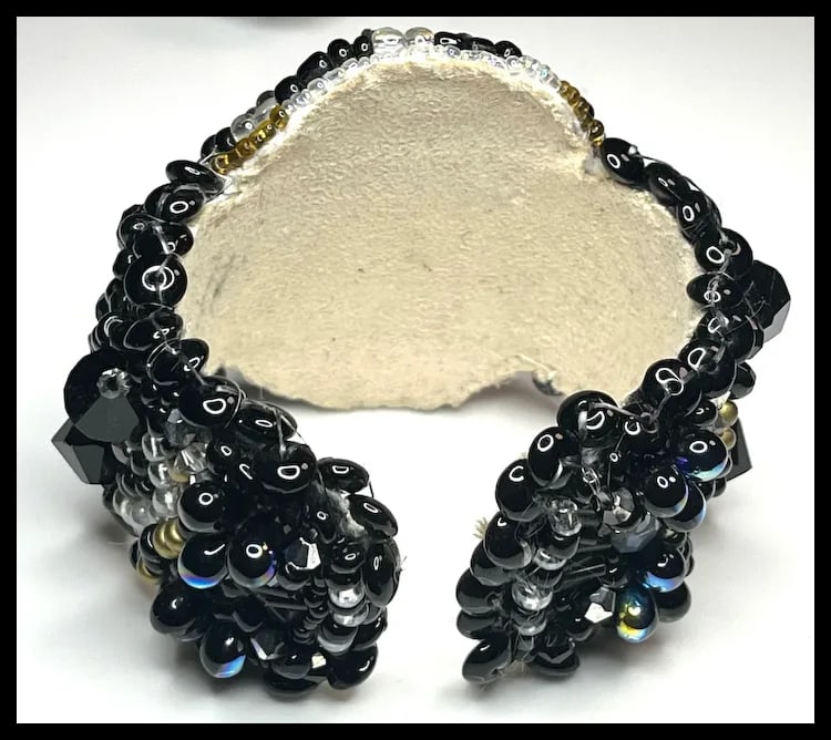 Vintage Handmade Artisan Beaded Bracelet/Cuff - 5