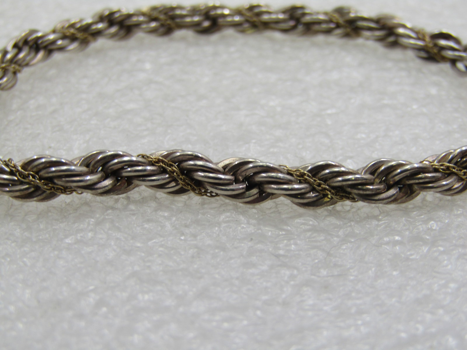 Vintage Sterling 4.5mm Twisted Rope Chain Bracelet, 7-1/8" - 3