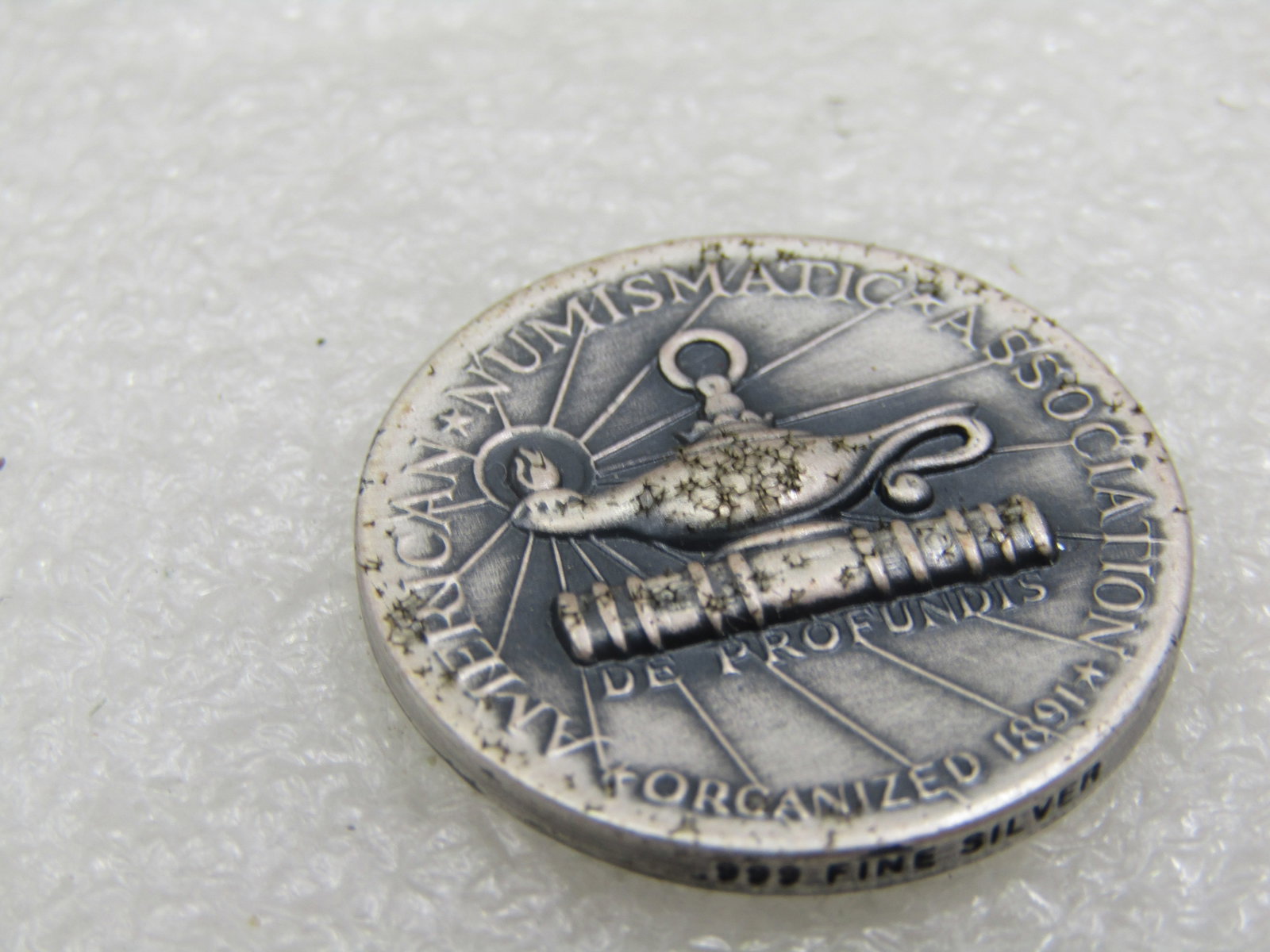 .999 Silver 25 Year Membership American Numismadic Association Coin, 1999 - 2