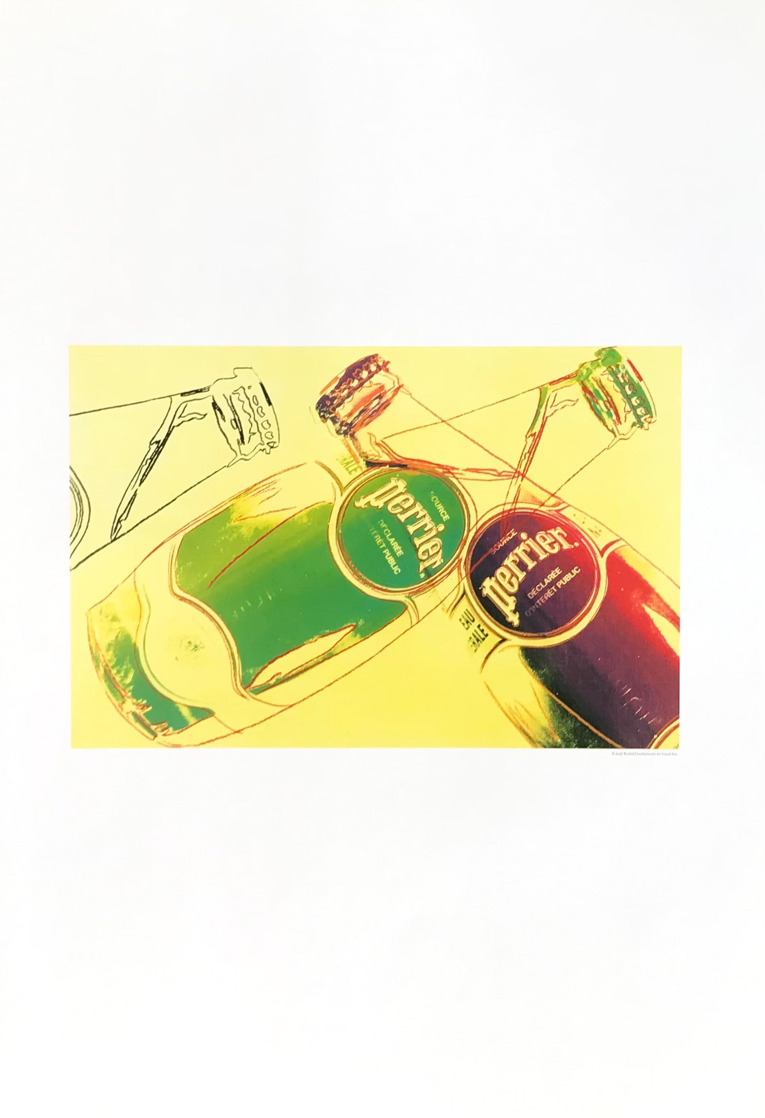 Andy Warhol Perrier 10 Pop art print 1999: Title: Andy Warhol Perrier 10 Pop art print 1999 Description: Artist: Andy Warhol Country: USA Title:/ Perrier 10 Printed: Offset on luster paper 1999 Marks: Not signed nor numbered Paper Size: 19.50 