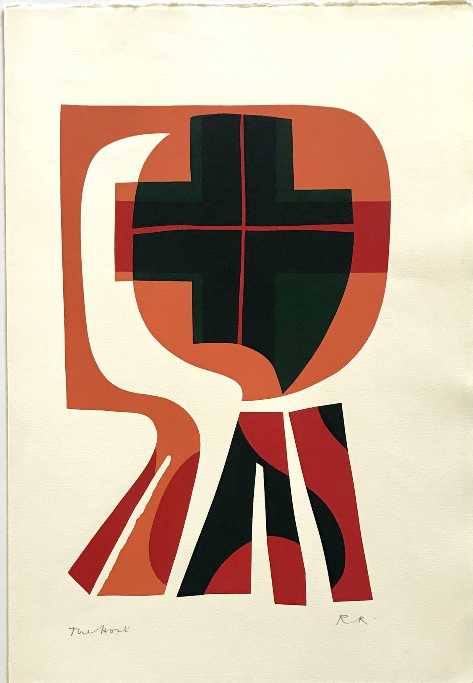 Ronald king signed screenprint Hoost 1967: Title: Ronald king signed screenprint Hoost 1967 Description: Artist: Ronald King Country: Brazil - England Title: Joost Medium: Screenprint/ (four colors) Marks: Pencil signed and Titled Paper size: