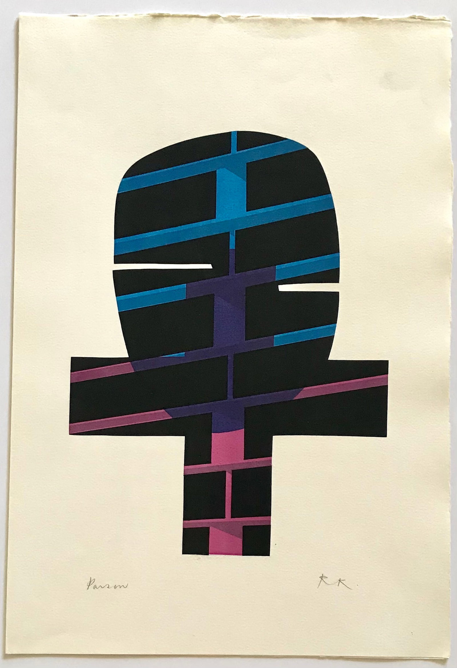 Ronald king signed screenprint Persoun 1967 (1 of 1)