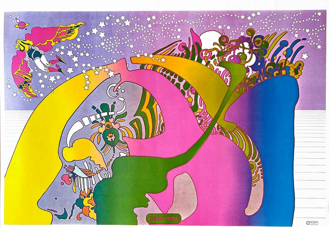 Peter Max Pop Art Poster 17 Nutriment Number 2 1970 (1 of 1)