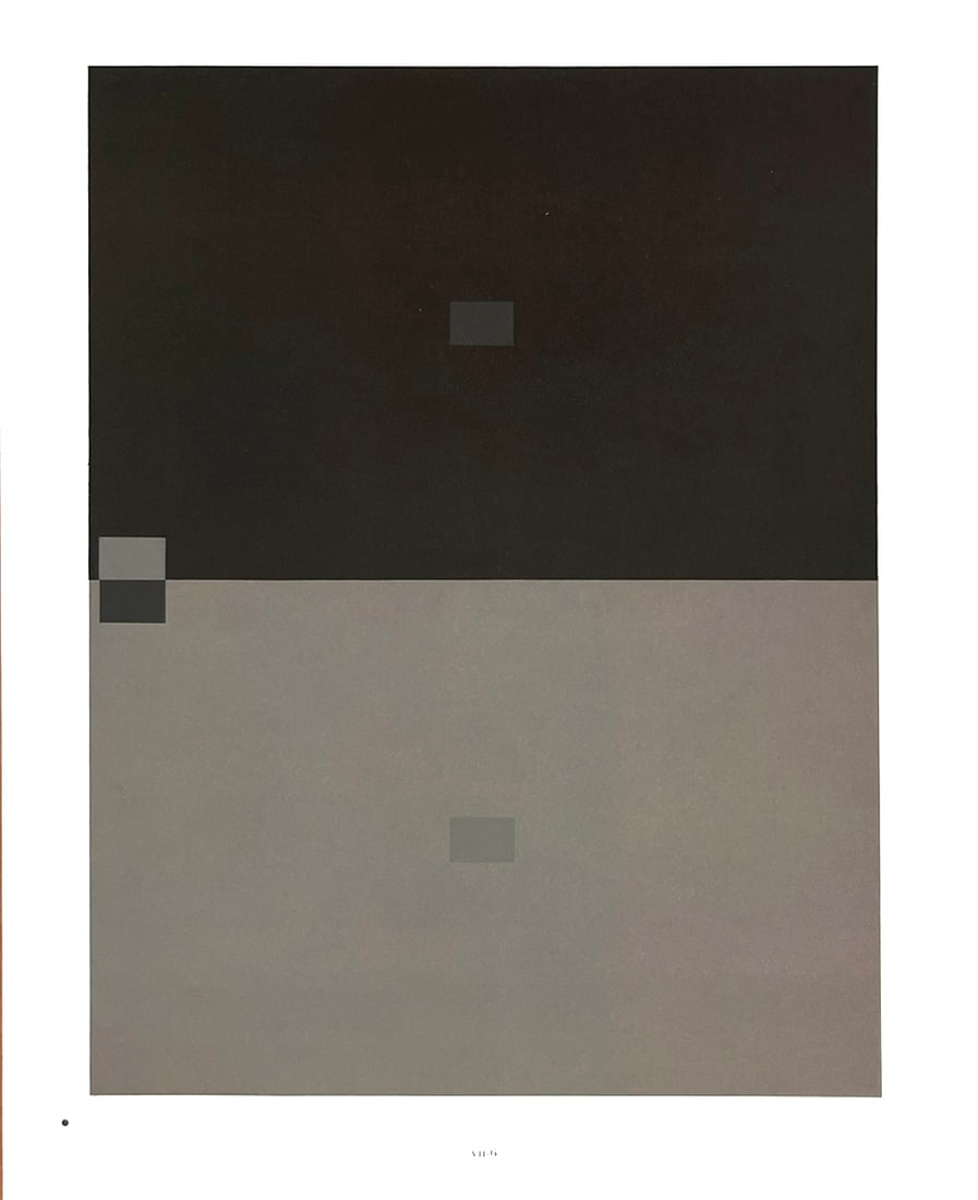 2009 Josef Albers The Interaction of Color Plate VII-6: Title: 2009 Josef Albers The Interaction of Color Plate VII-6 Description: Artist: Josef Albers Country: Germany-USA Title: Plate VII-6 Paper Size: 13.50 x 10.50 inches on Munken Print Cream Printed: