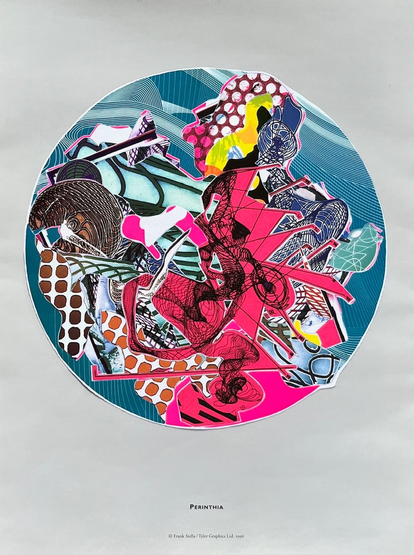 Frank Stella 10 Perinthia Imaginary Places II 1996: Title: Frank Stella 10 Perinthia Imaginary Places II 1996 Description: Artist: Frank Stella Country: USA Title: Perinthia Medium: Offset Marks: Not signed, not numbered Paper Size: 11.75 x 8.75 inch P