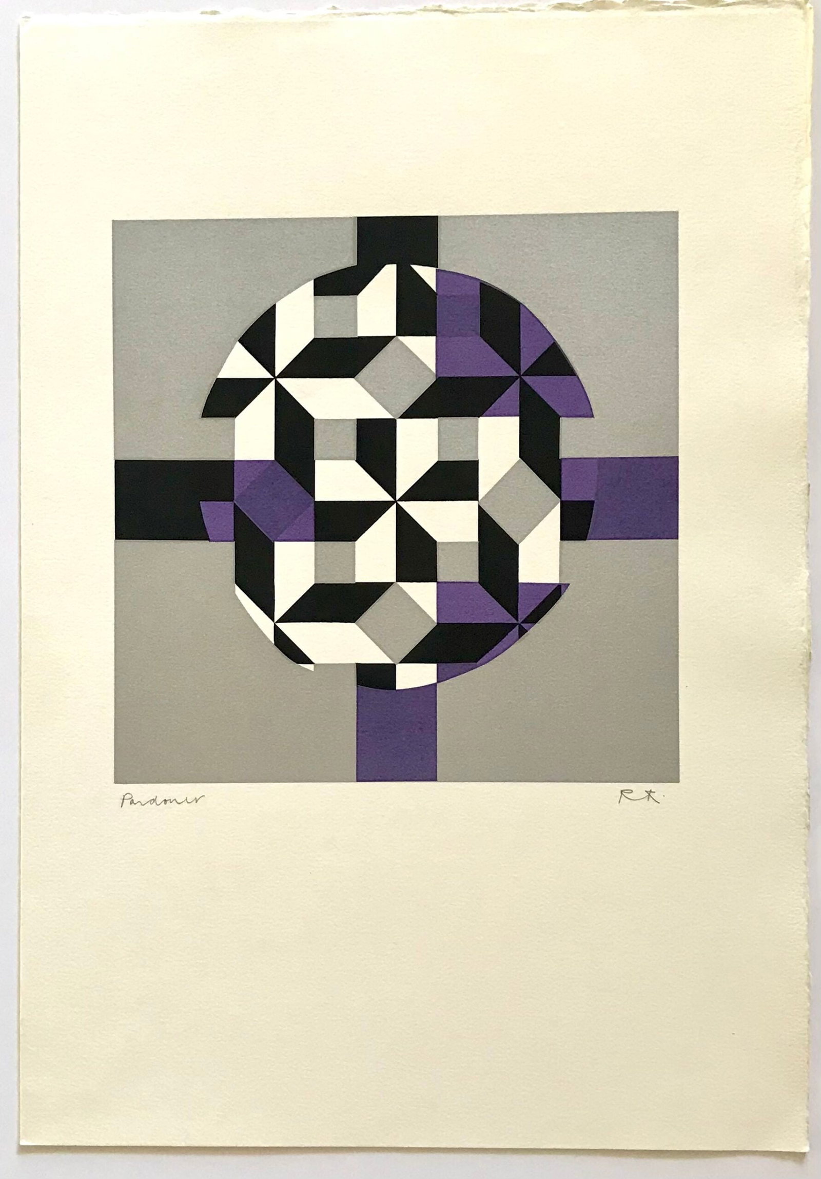Ronald king signed screenprint Pardoner 1967: Title: Ronald king signed screenprint Pardoner 1967 Description: Artist: Ronald King Country: Brazil / England Title: Pardoner Medium: Screenprint/ (four colors) Marks: Pencil signed and Titled Paper 