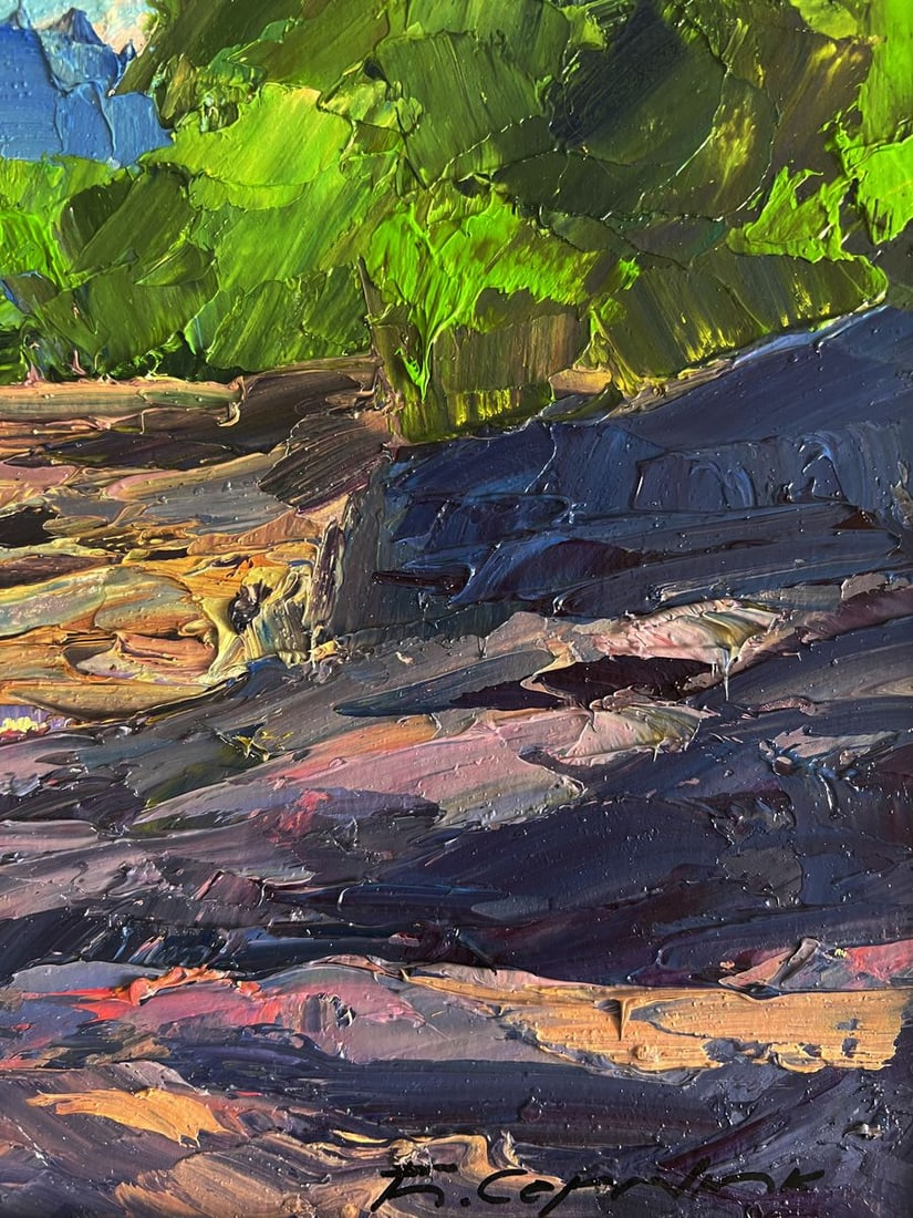 Oil painting Near a mountain stream Boris Serdyuk - 10