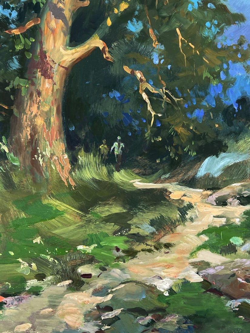 Oil painting Daytime road into the forest Yuriy Suprunchuk - 9
