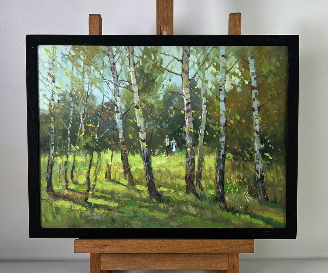 Oil painting A walk among the birches Yuriy Suprunchuk: Title: Oil painting A walk among the birches Yuriy Suprunchuk Description: AAA6101*** ABOUT THIS PAINTING **** TITLE: "A walk among the birches"* ARTISTS: Yuriy Suprunchuk* SIZE: 30x40 cm/11.81x15.74 