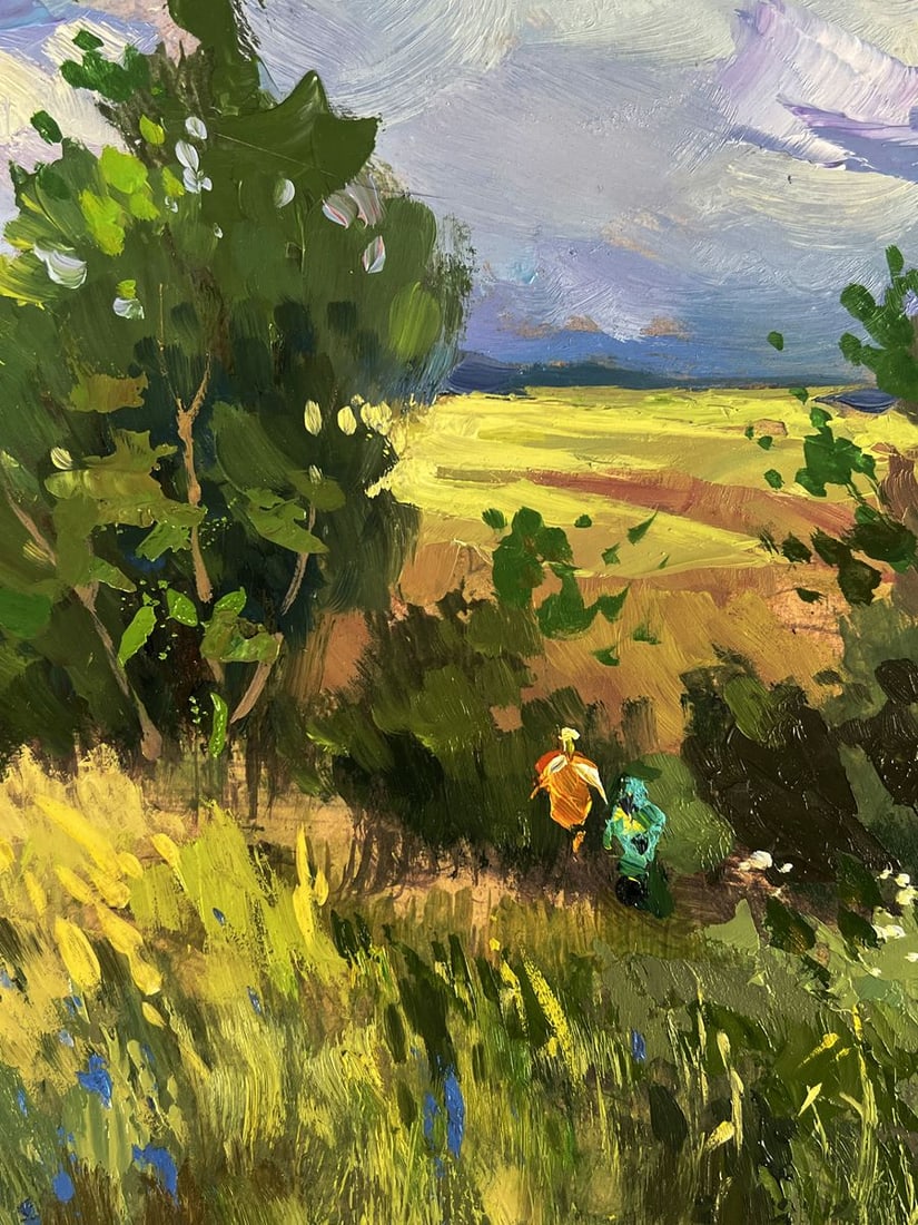 Oil painting A walk through cloudy nature Yuriy Suprunchuk - 6