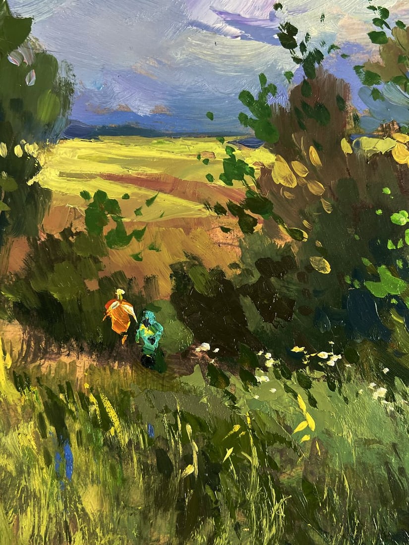 Oil painting A walk through cloudy nature Yuriy Suprunchuk - 8