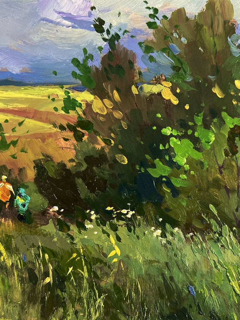 Oil painting A walk through cloudy nature Yuriy Suprunchuk - 9