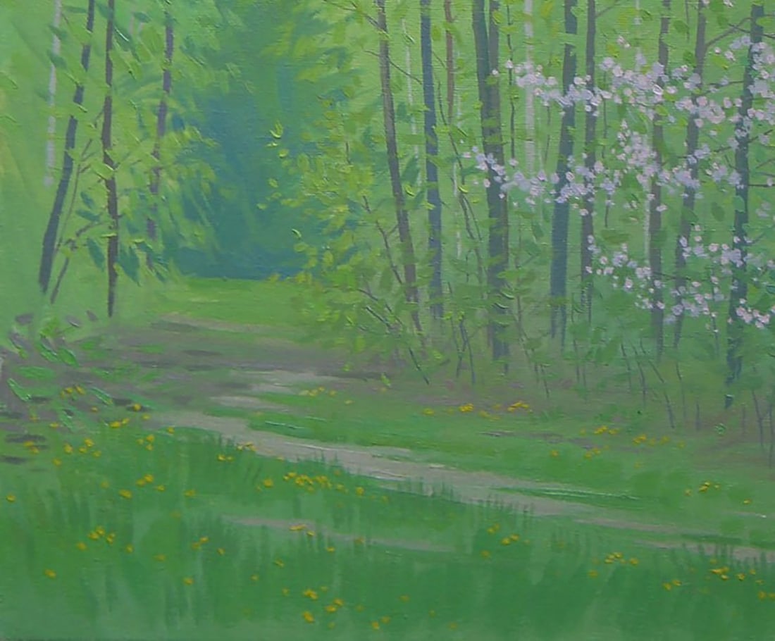 Oil painting April nature Valery Savenets - 3