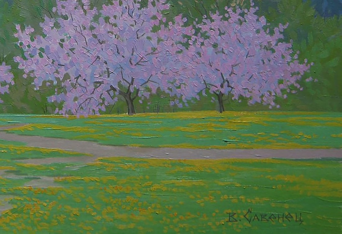 Oil painting Nature of spring Valery Savenets - 2