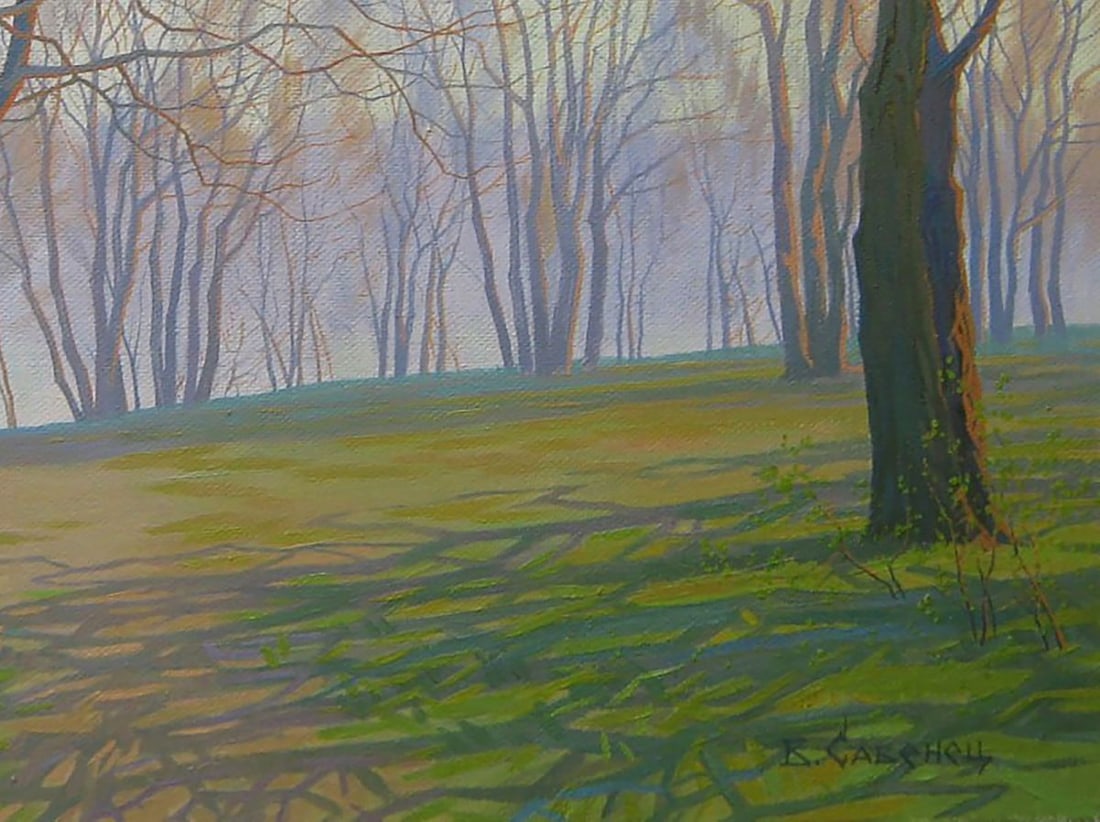 Oil painting Spring meadow Valery Savenets - 2