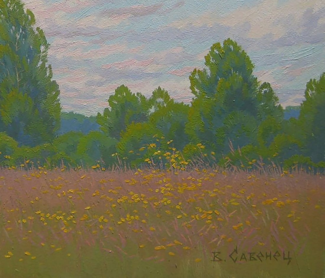 Oil painting Summer nature Valery Savenets - 2