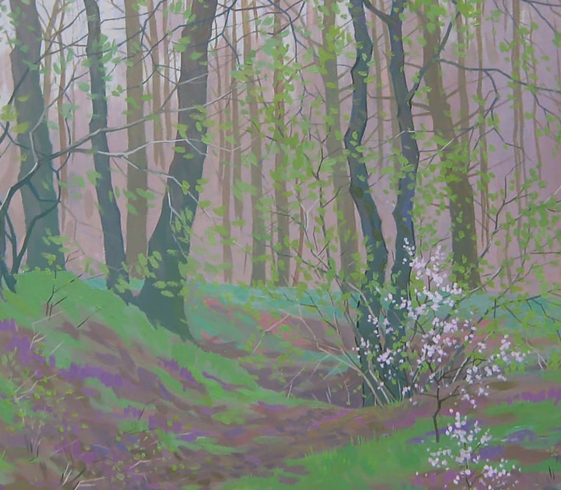 Oil painting Spring green forest Valery Savenets - 6