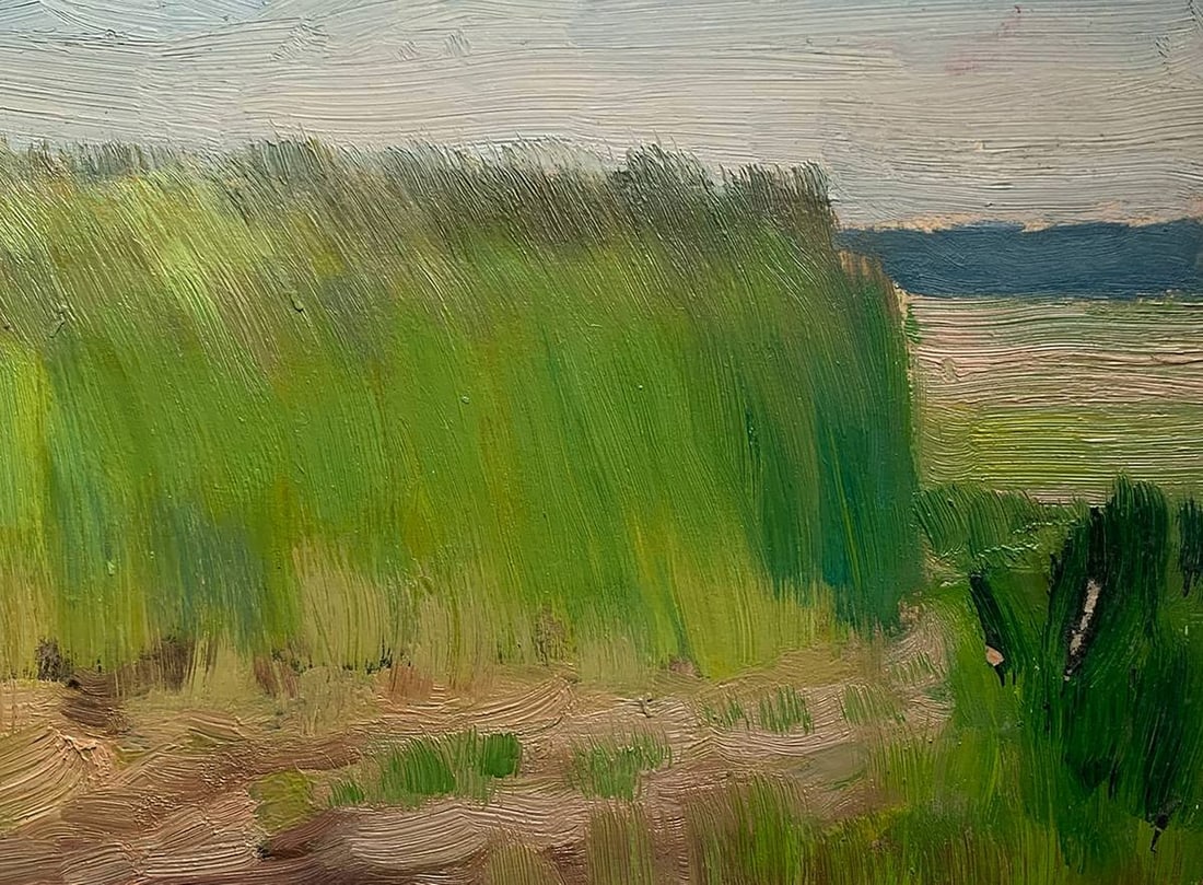 Oil painting Walking by the river Ivan Tsyupka - 2