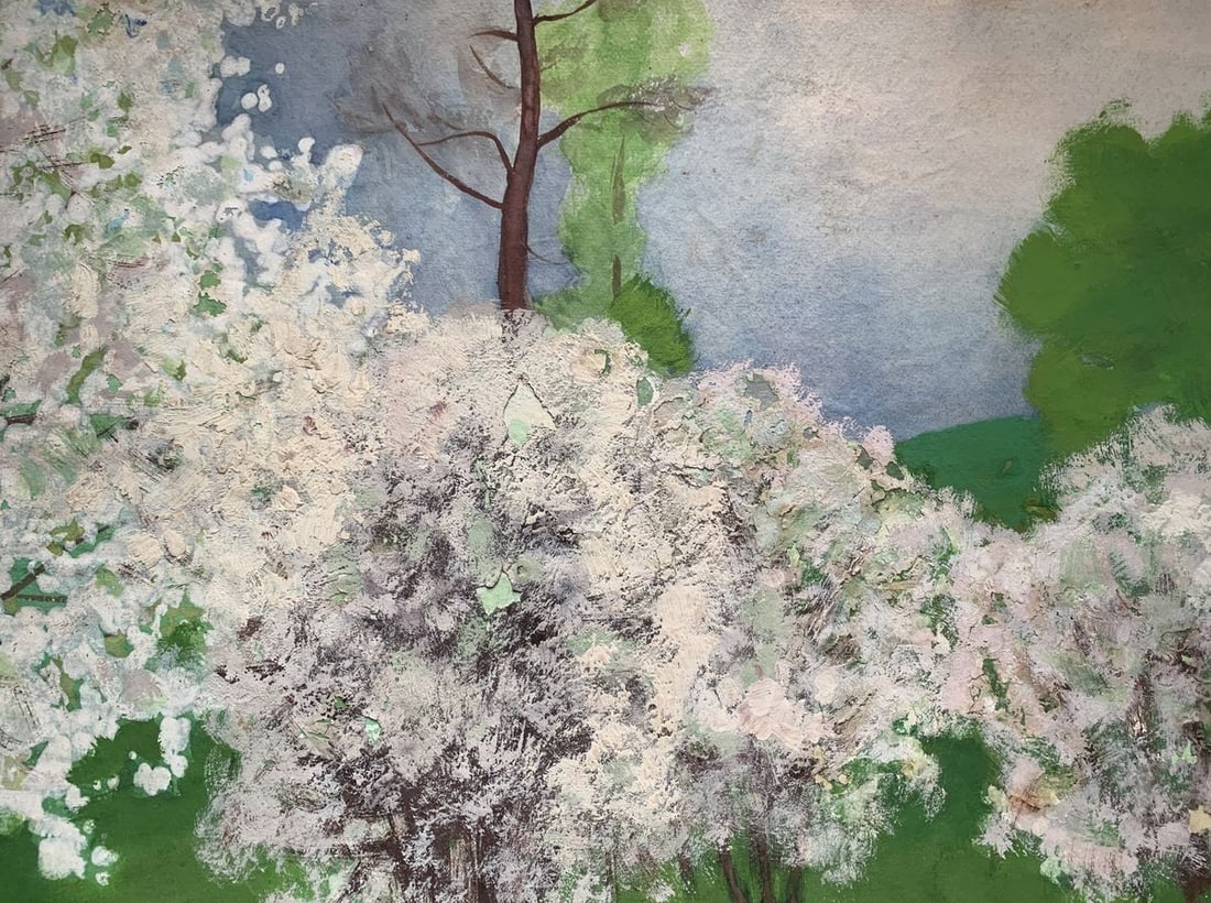 Oil painting Flowers in the thicket of the forest Ivan Tsyupka - 8