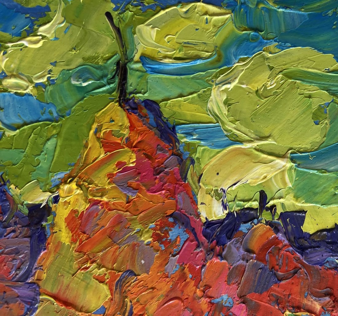 Oil painting Haystacks in the field Alex Kalenyuk - 4