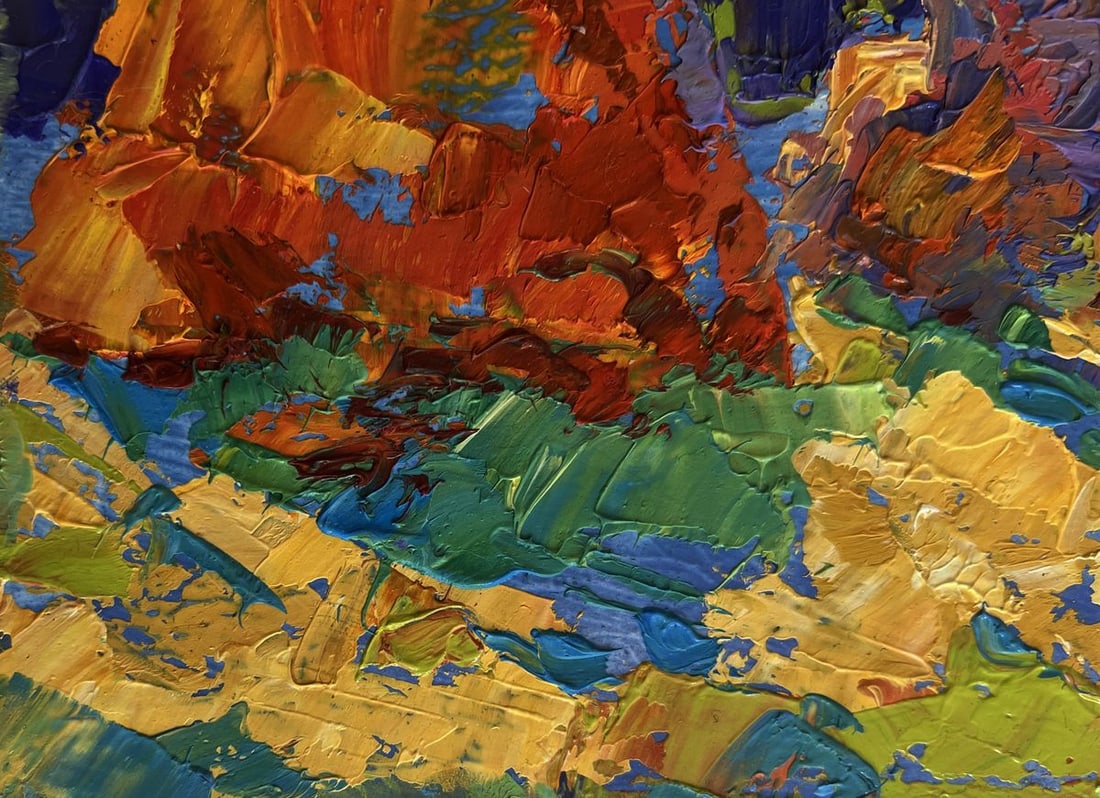 Oil painting Haystacks in the field Alex Kalenyuk - 6