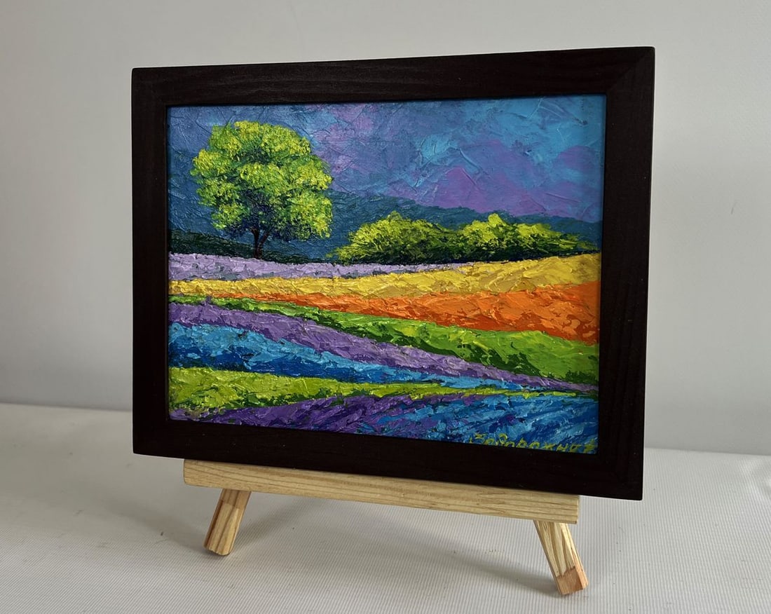 Oil painting Flower fields and forest V. Zadorozhnya - 2