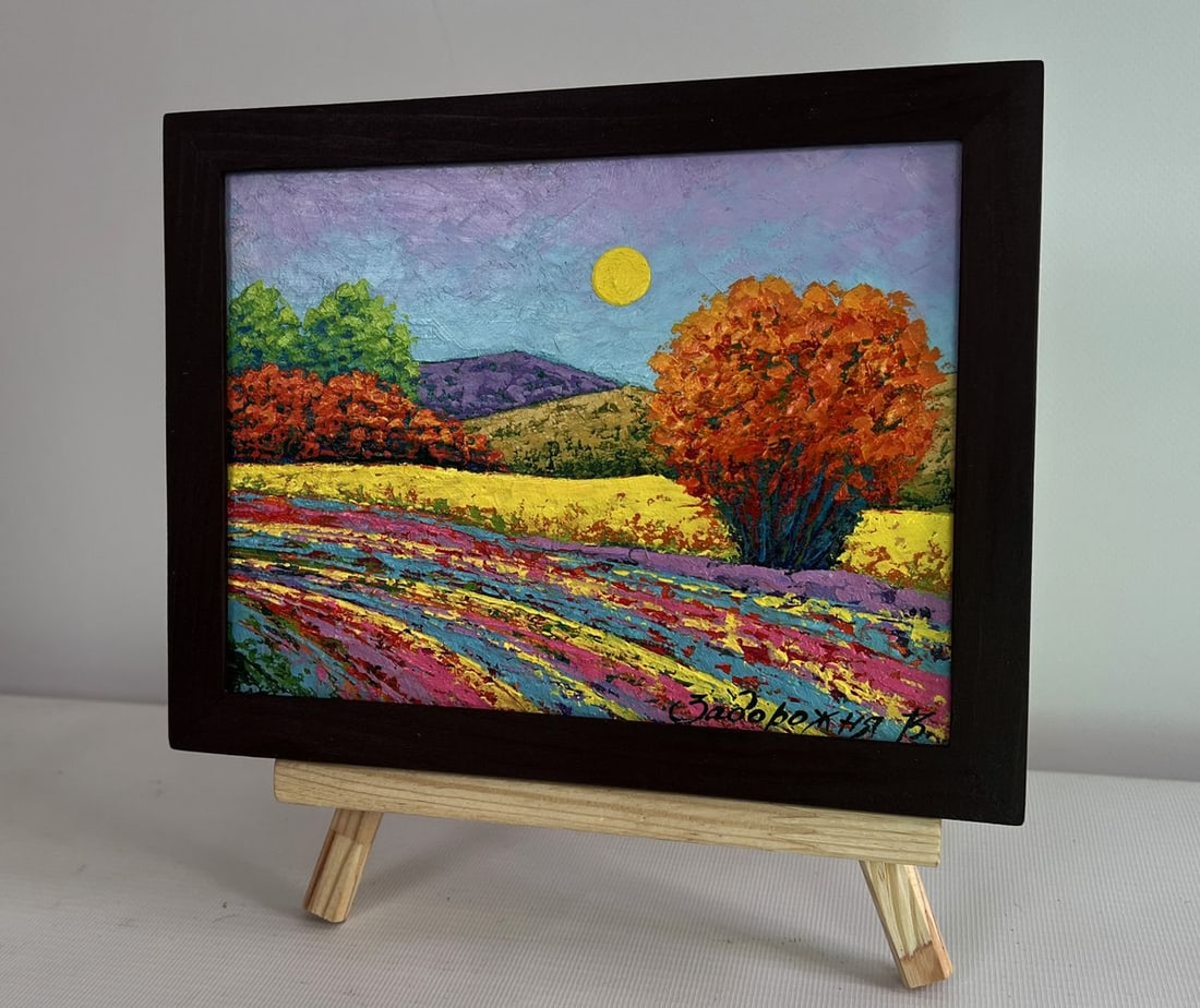 Oil painting Flower fields near the plains V. Zadorozhnya - 2
