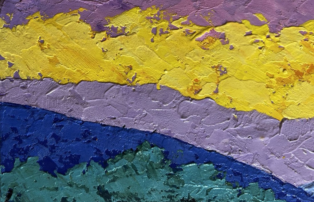 Oil painting Yellow sunset beyond the horizon V. Zadorozhnya - 5