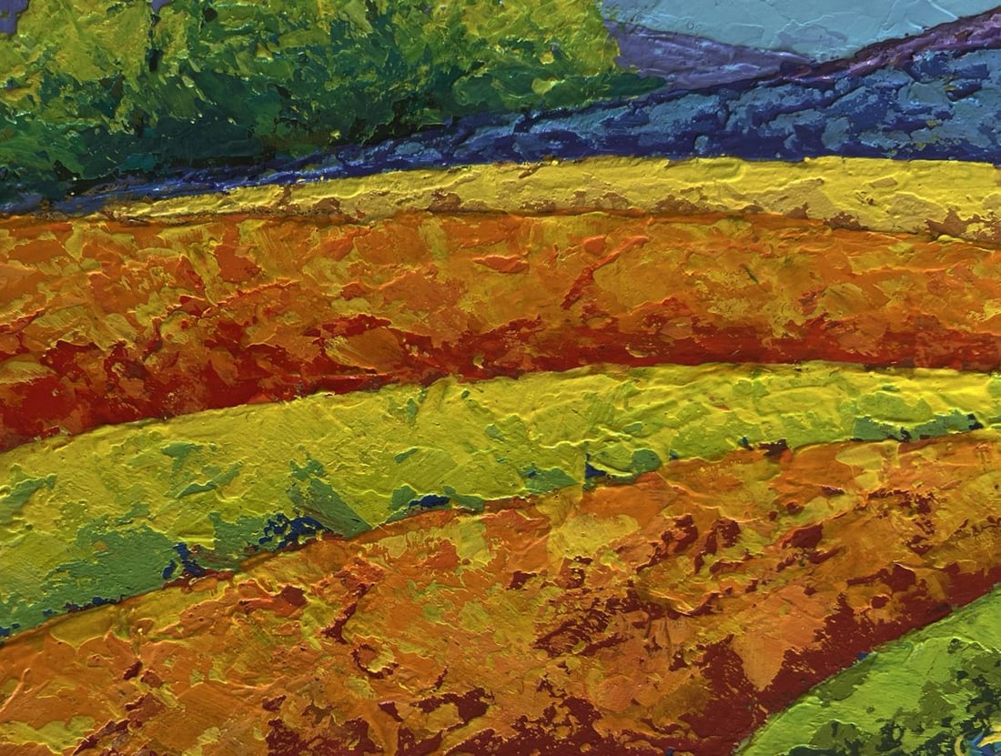 Oil painting In the field observing beauty V. Zadorozhnya - 6