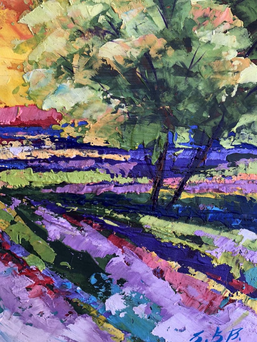 Oil painting Sunset in the field V. Zadorozhnya - 11