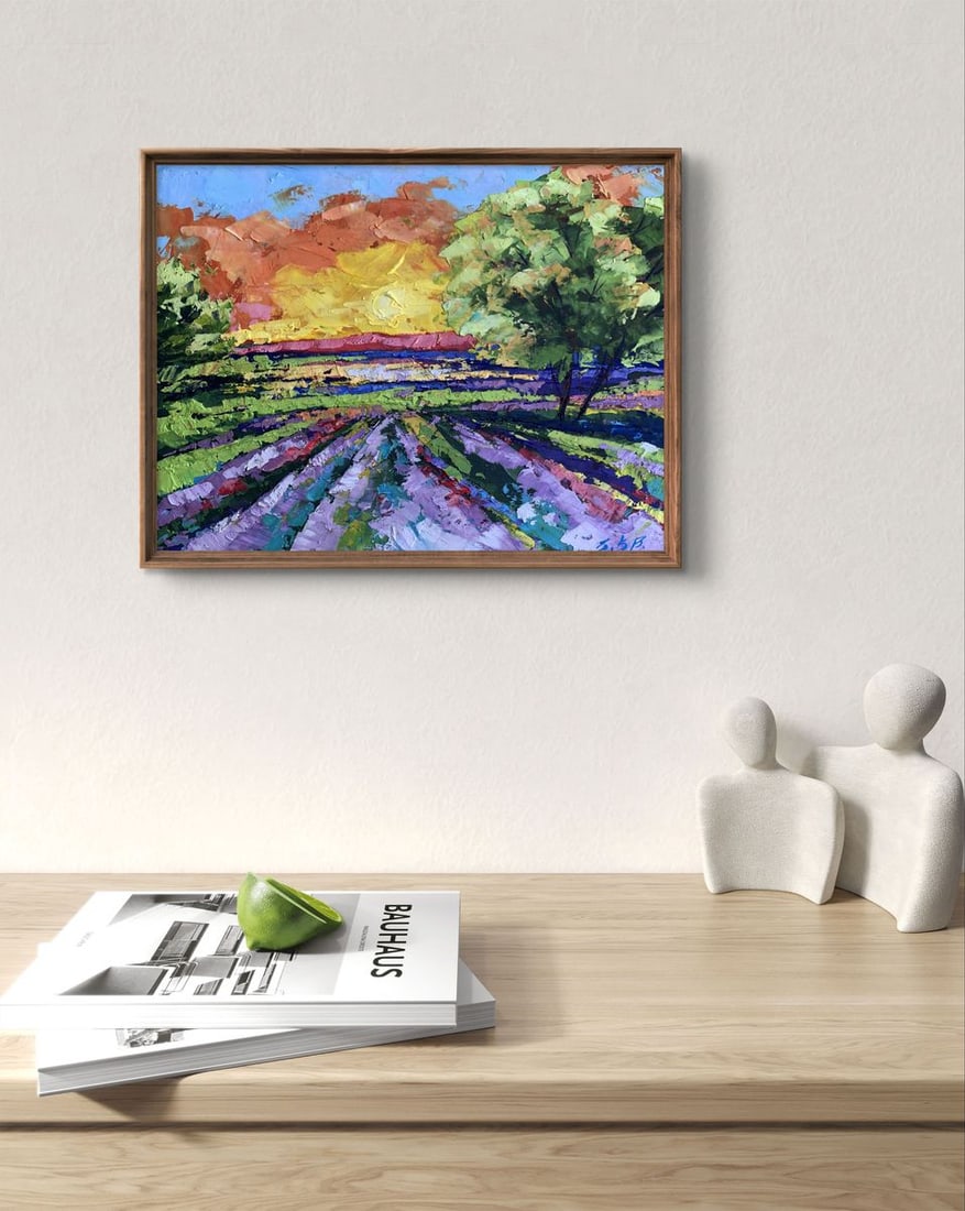Oil painting Sunset in the field V. Zadorozhnya - 2