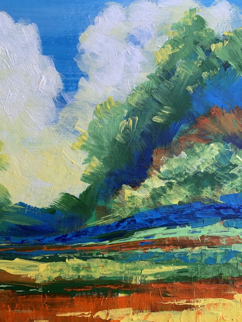 Oil painting Sun behind the clouds V. Zadorozhnya - 11