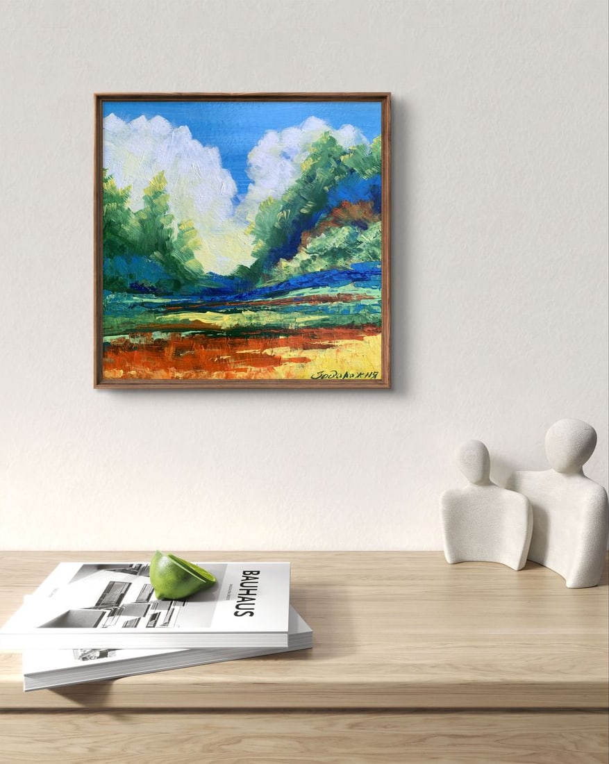 Oil painting Sun behind the clouds V. Zadorozhnya - 2