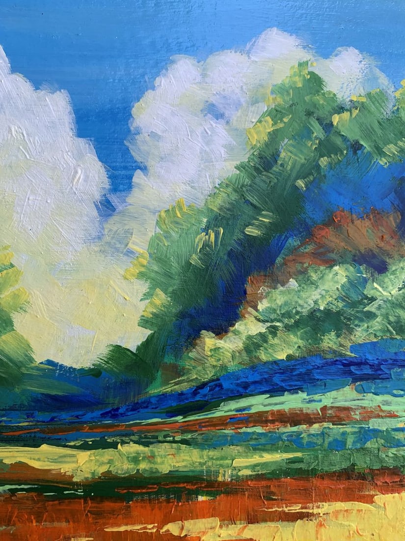 Oil painting Sun behind the clouds V. Zadorozhnya - 7