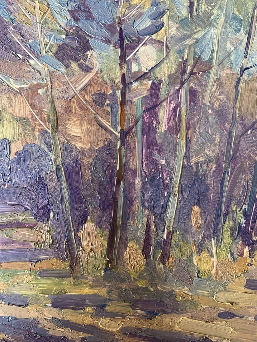 Oil painting Hot day in the forest Peter Tovpev - 7