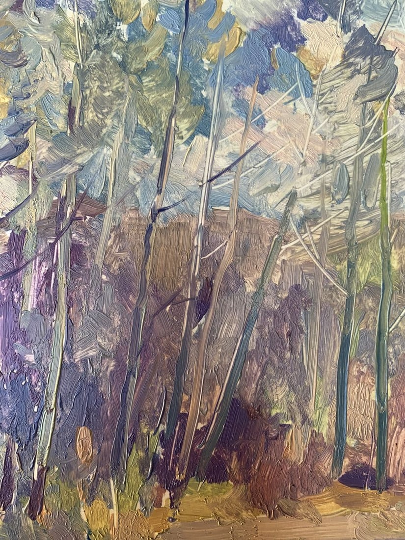 Oil painting Hot day in the forest Peter Tovpev - 9