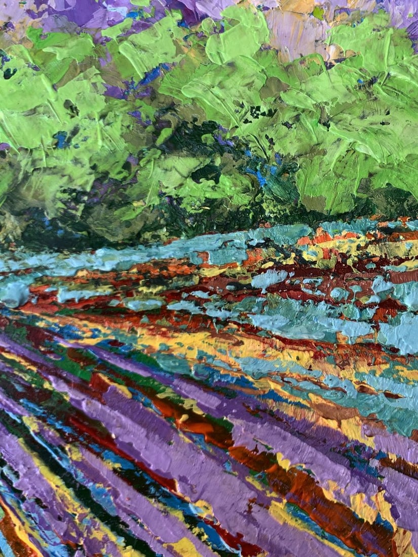 Oil painting Sunny field near the forest V. Zadorozhnya - 10