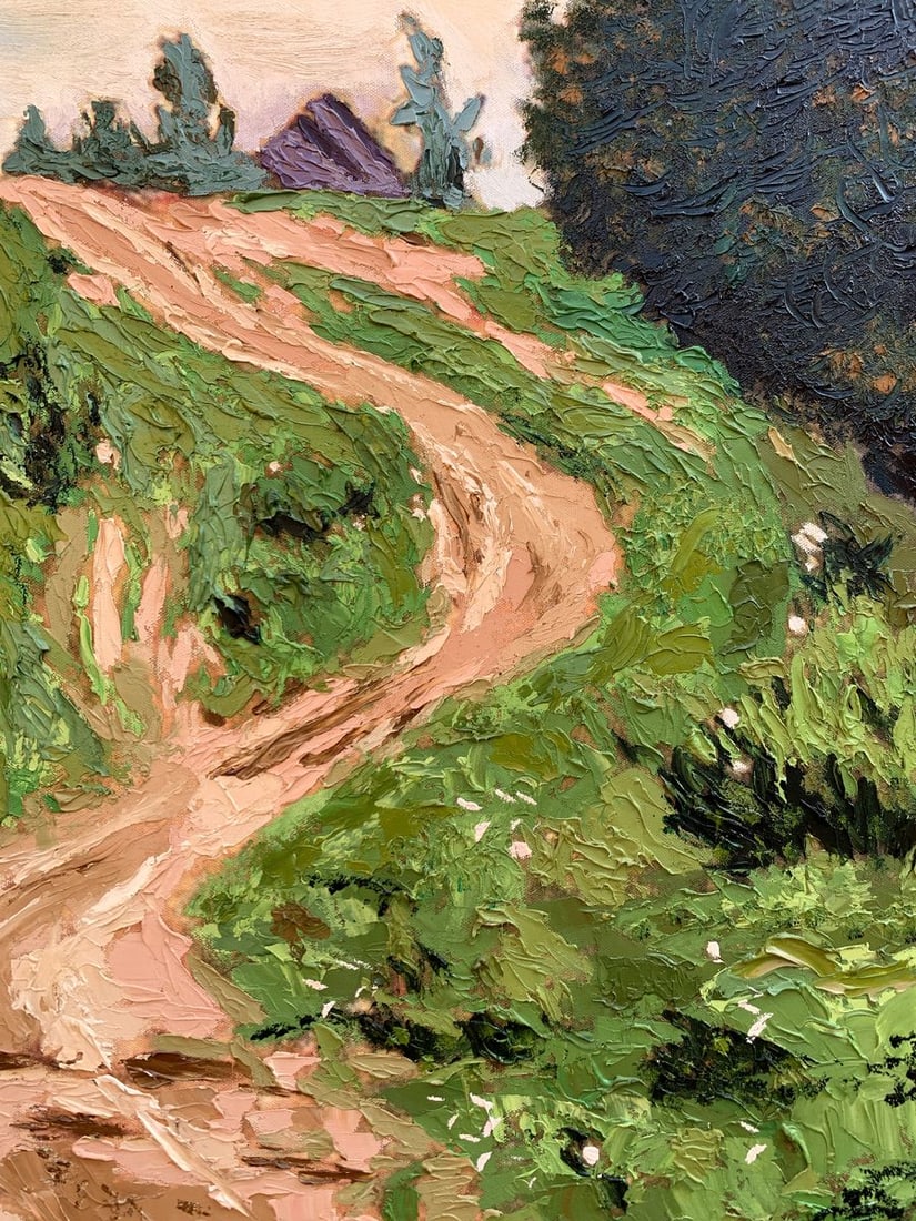 Oil painting The road to the village Oleksandr Gukalov - 11
