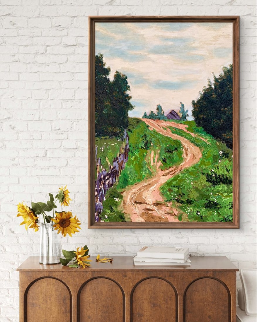 Oil painting The road to the village Oleksandr Gukalov - 2