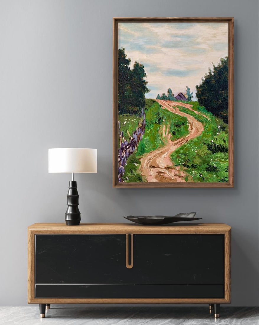 Oil painting The road to the village Oleksandr Gukalov - 3