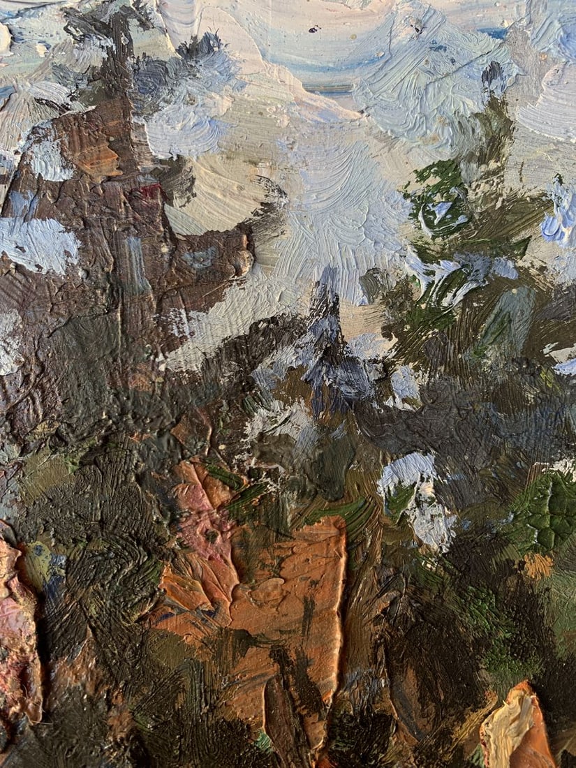 Oil painting There are tall trees in the forest Leonid Maistrenko - 5