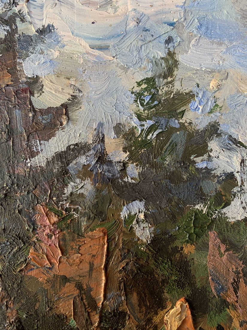 Oil painting There are tall trees in the forest Leonid Maistrenko - 6