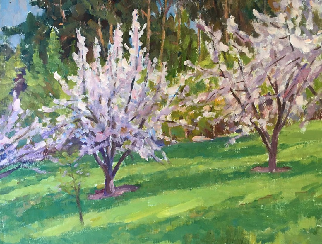 Oil painting Trees bloom Chernikov Vladimir Mikhailovich (1 of 10)