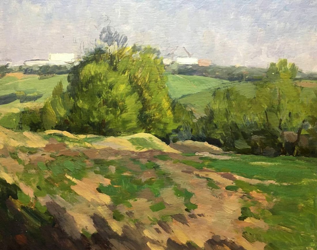Oil painting In the country Bloshenko Anatoly Mikhailovich: Title: Oil painting In the country Bloshenko Anatoly Mikhailovich Description: 1074 *** ABOUT THIS PAINTING *** * TITLE: "In the country" * ARTISTS: Bloshenko Anatoly Mikhailovich * SIZE: 40x50 cm/'15